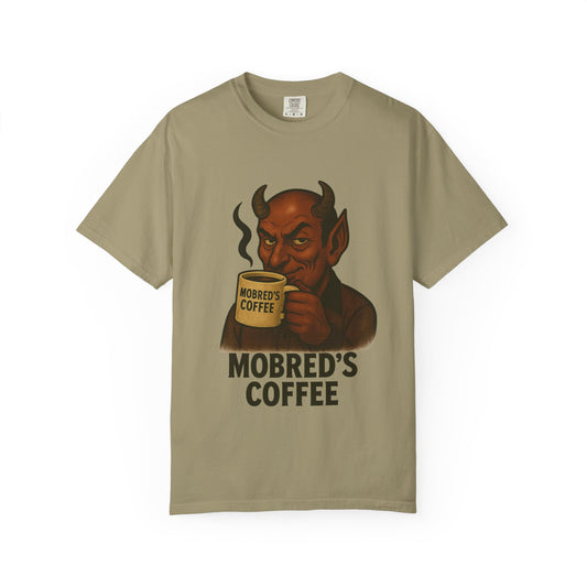 MOBRED'S Coffee T-Shirt, Unisex Graphic Tee, Funny Coffee Lover Gift, Quirky Art Shirt