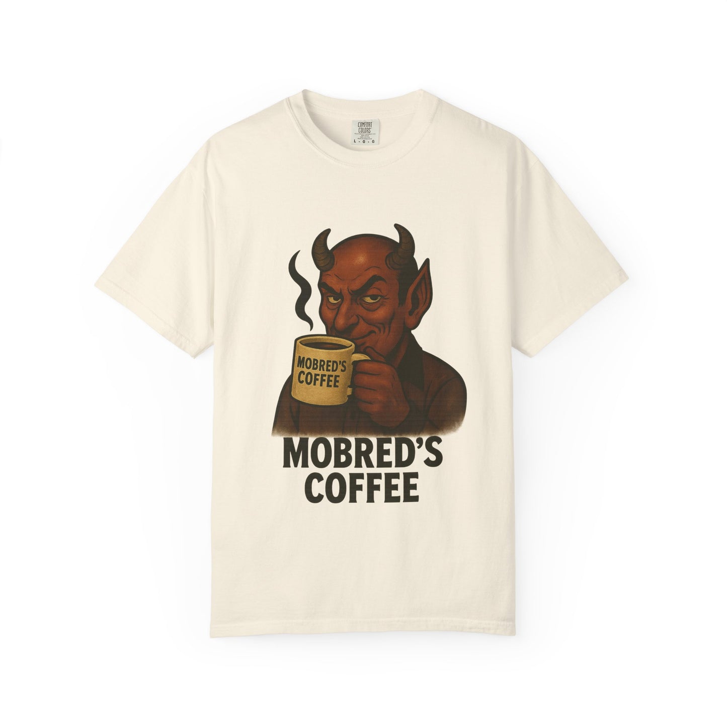MOBRED'S Coffee T-Shirt, Unisex Graphic Tee, Funny Coffee Lover Gift, Quirky Art Shirt