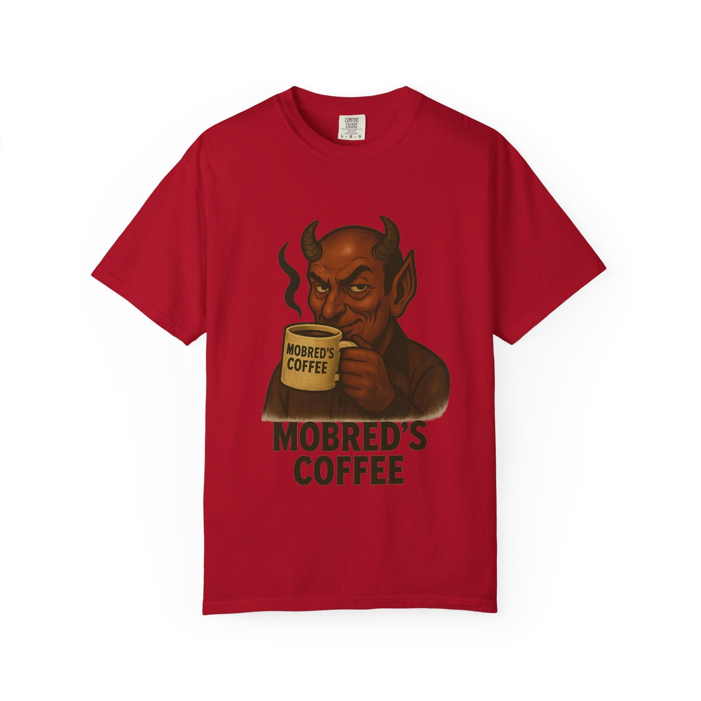 MOBRED'S Coffee T-Shirt, Unisex Graphic Tee, Funny Coffee Lover Gift, Quirky Art Shirt