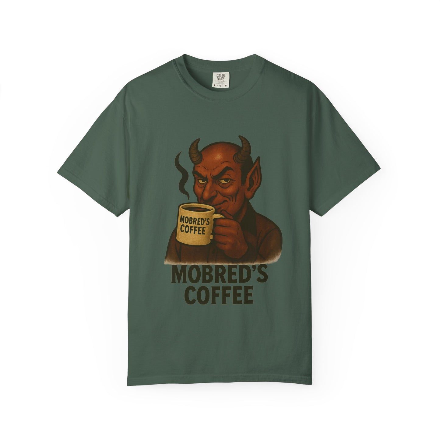 MOBRED'S Coffee T-Shirt, Unisex Graphic Tee, Funny Coffee Lover Gift, Quirky Art Shirt