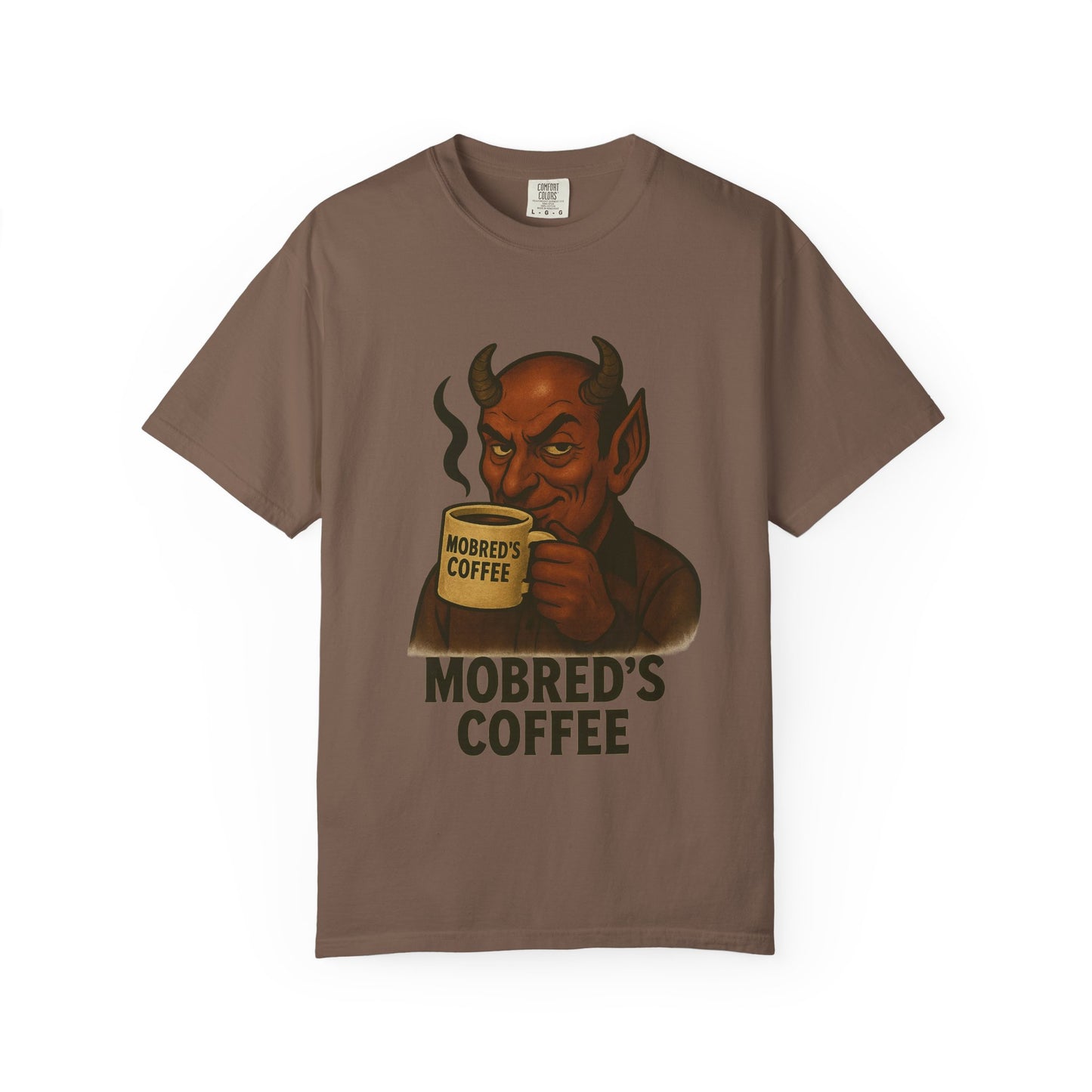 MOBRED'S Coffee T-Shirt, Unisex Graphic Tee, Funny Coffee Lover Gift, Quirky Art Shirt