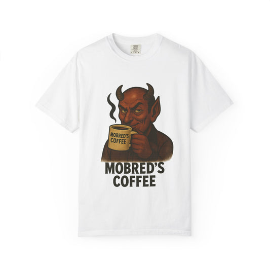 MOBRED'S Coffee T-Shirt, Unisex Graphic Tee, Funny Coffee Lover Gift, Quirky Art Shirt