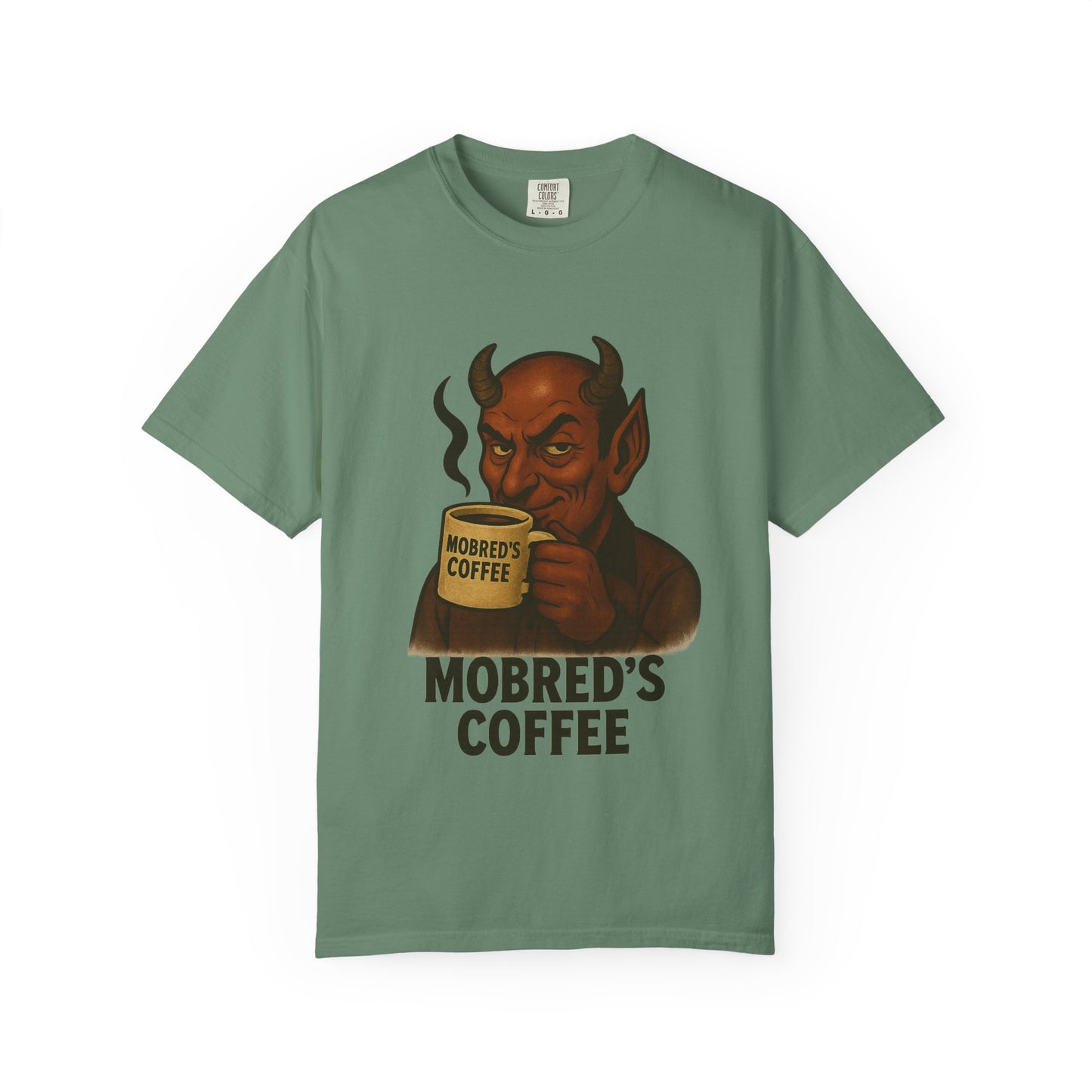 MOBRED'S Coffee T-Shirt, Unisex Graphic Tee, Funny Coffee Lover Gift, Quirky Art Shirt