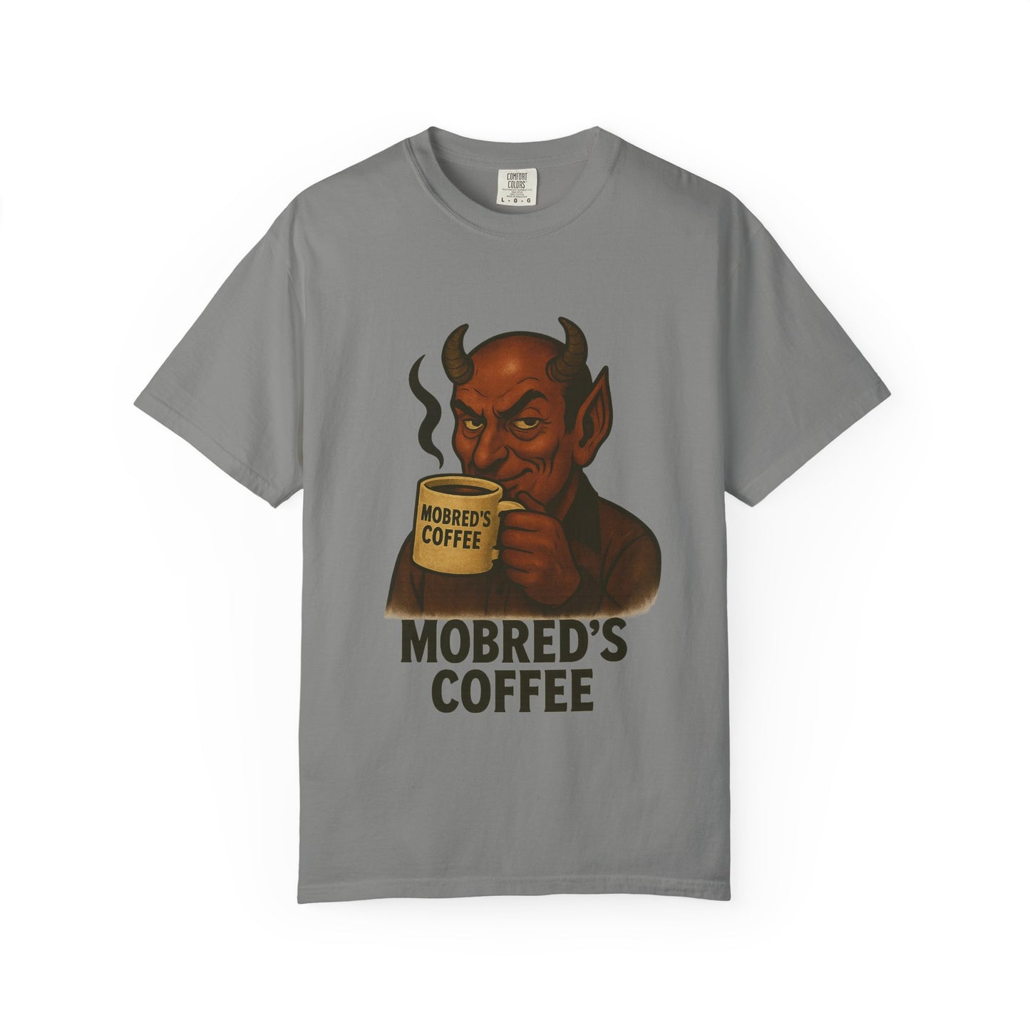 MOBRED'S Coffee T-Shirt, Unisex Graphic Tee, Funny Coffee Lover Gift, Quirky Art Shirt