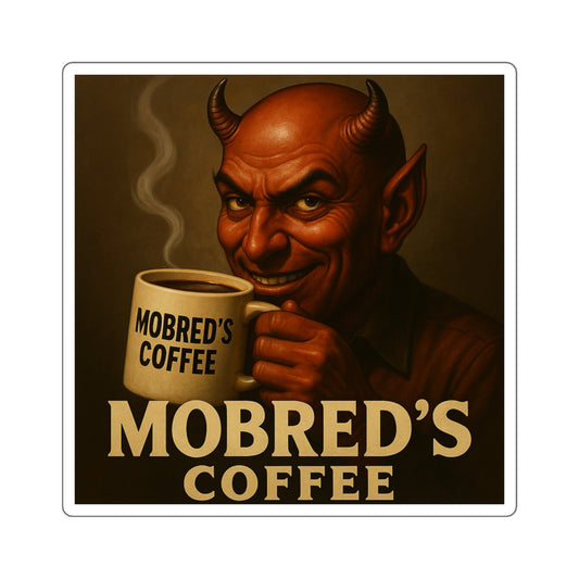 Mobred's Coffee Square Stickers | Fun Home Decor, Laptop Decals, Gift for Coffee Lovers, Stickers for Mugs, Unique Office Supplies