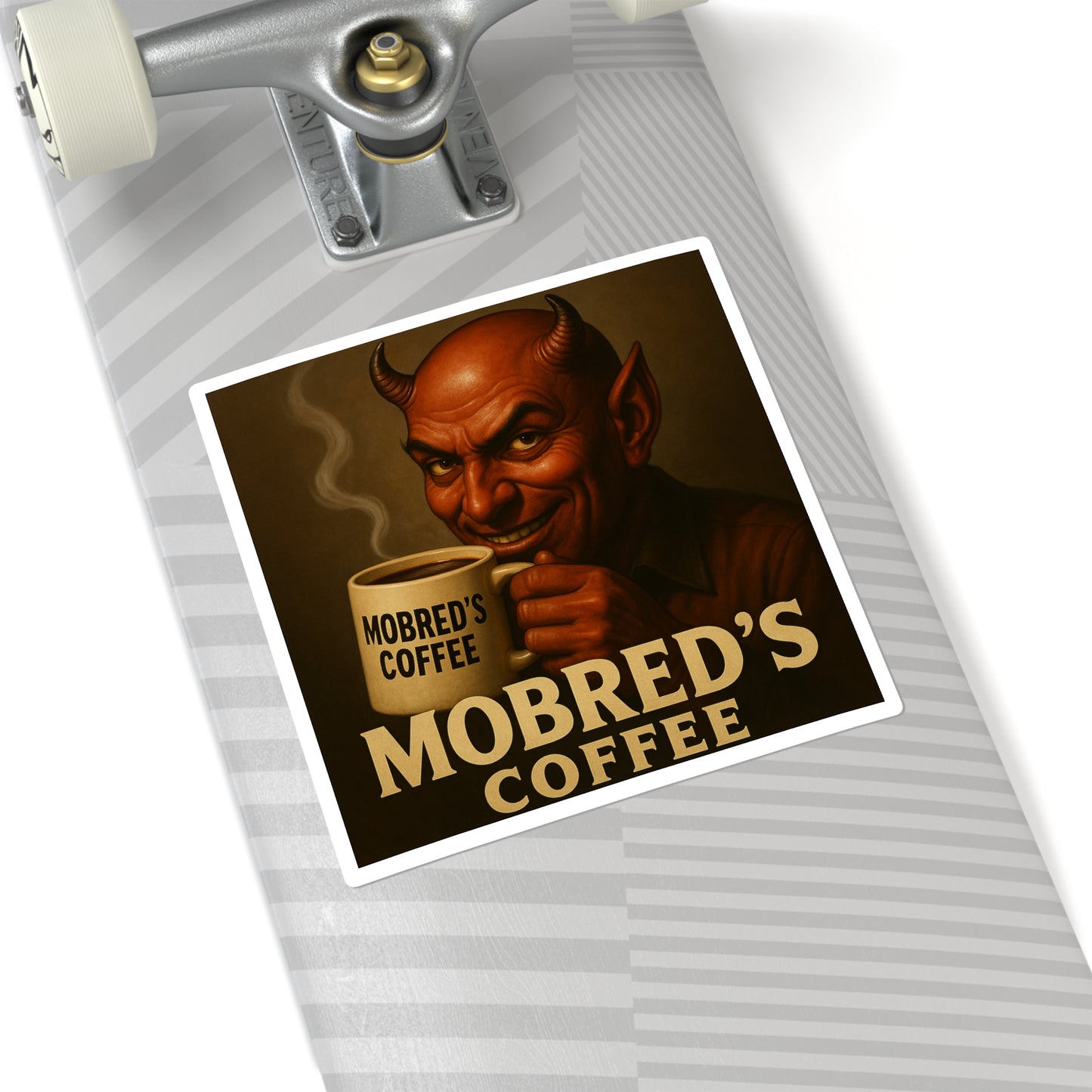 Mobred's Coffee Square Stickers | Fun Home Decor, Laptop Decals, Gift for Coffee Lovers, Stickers for Mugs, Unique Office Supplies