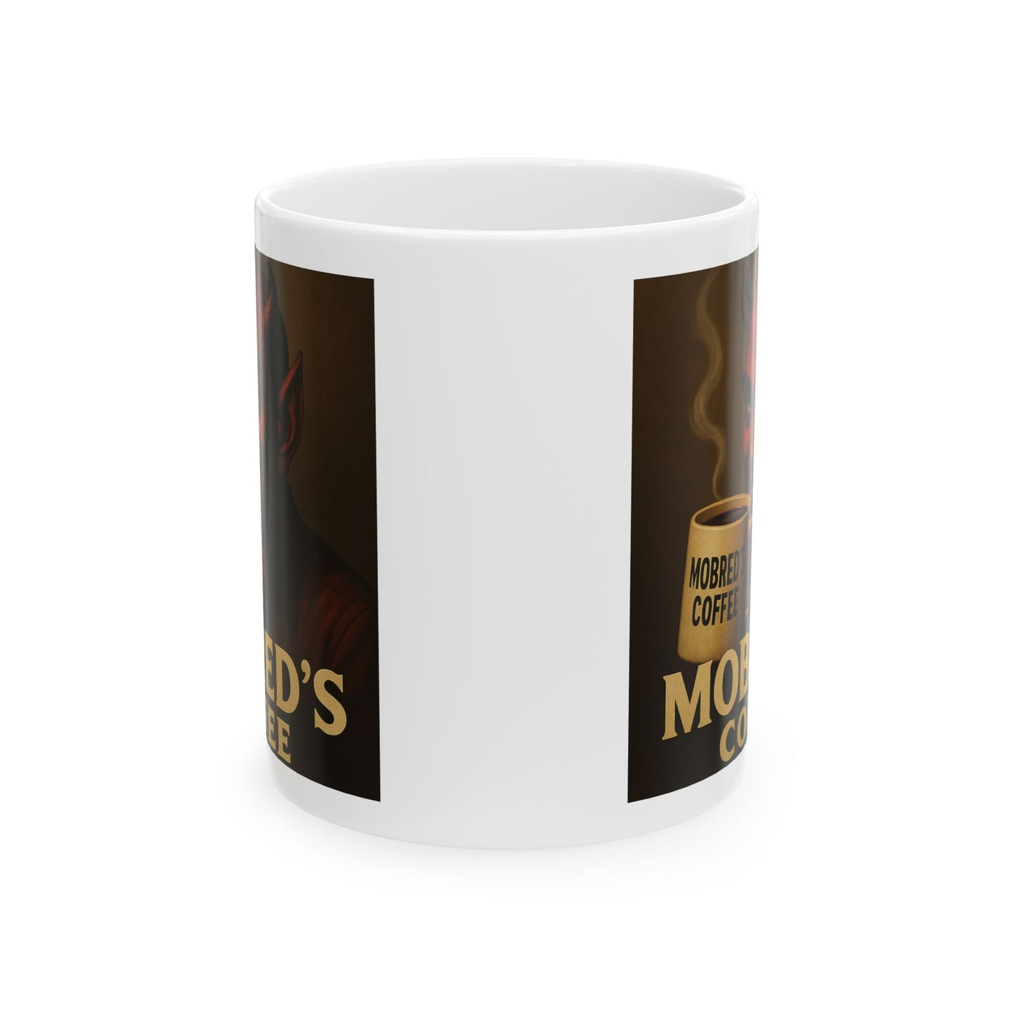 MOBRED's Coffee Ceramic Mug | Unique Coffee Mug for Coffee Lovers | Perfect Gift for Halloween or Any Occasion | Fun Drinkware