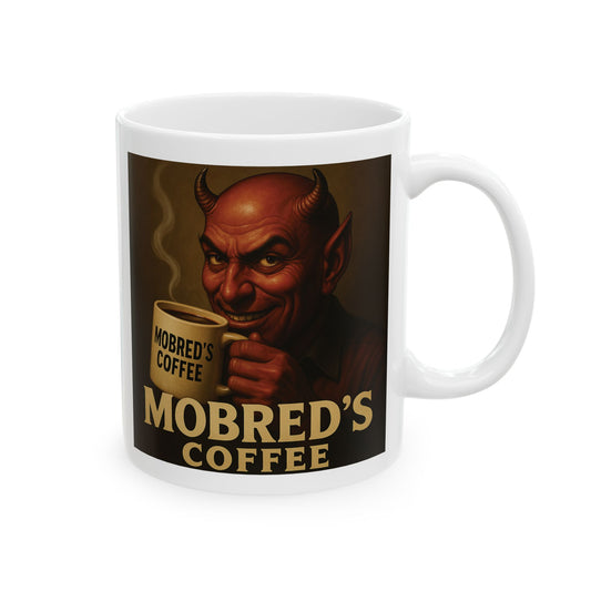 MOBRED's Coffee Ceramic Mug | Unique Coffee Mug for Coffee Lovers | Perfect Gift for Halloween or Any Occasion | Fun Drinkware